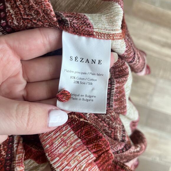 Sezane Cherry Blouse - Size 38 - Cotton Silk Blend - Picture 4 of 5